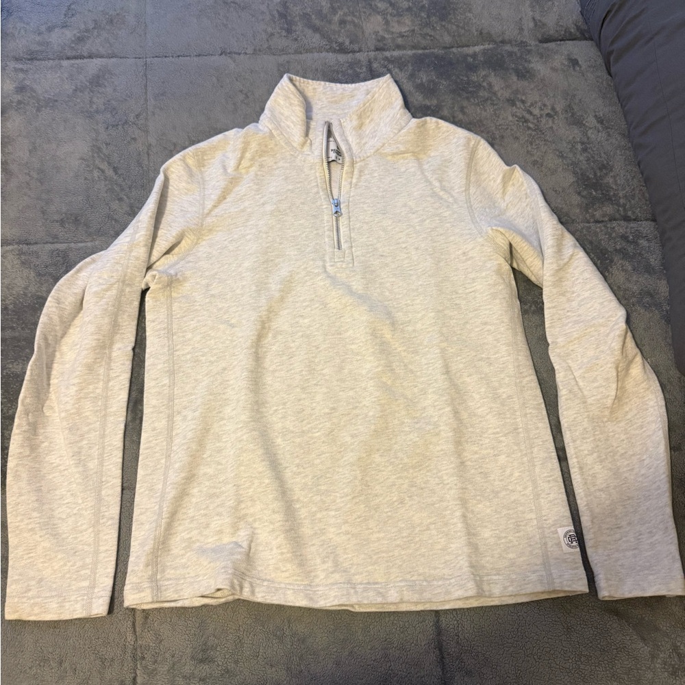 Reigning Champ Men's Light Grey Quarter Zip small